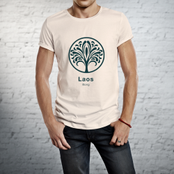 100% biologisch katoenen T-shirt - Laos Bong Man