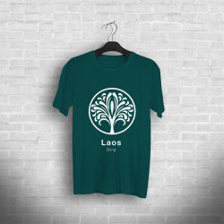 Camiseta 100% algodão orgânico - Laos Bong Man